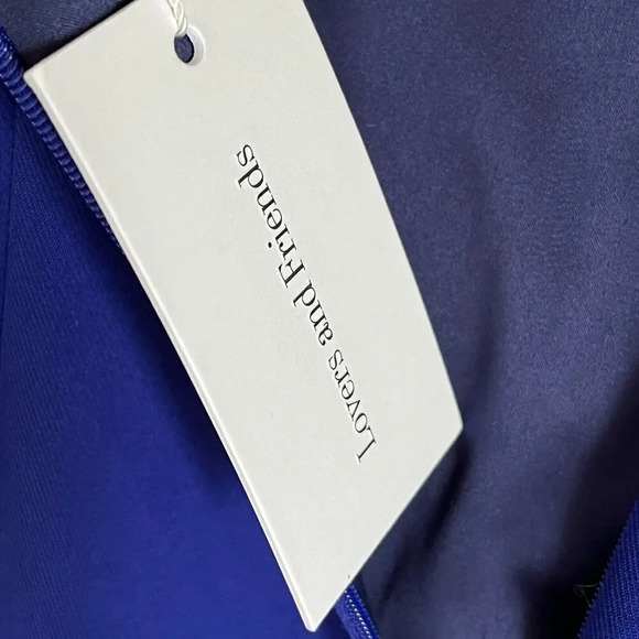 NEW! Lovers Friends Teddy Mini Dress Size S Blue Spaghetti Straps Ruffle Party - Picture 9 of 14